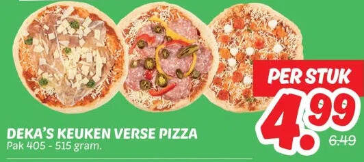 DEKA'S KEUKEN VERSE PIZZA aanbieding bij Dekamarkt