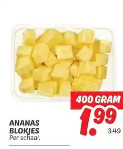Dekamarkt ANANAS BLOKJES aanbieding