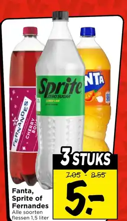Vomar Voordeelmarkt Fanta, Sprite of Fernandes aanbieding