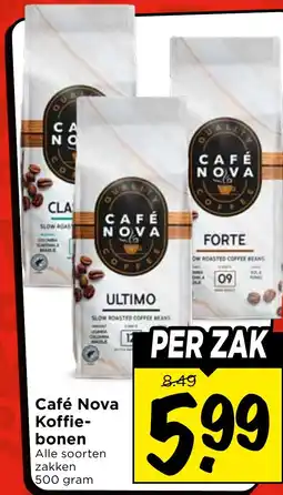 Vomar Voordeelmarkt Café Nova Koffie- bonen aanbieding