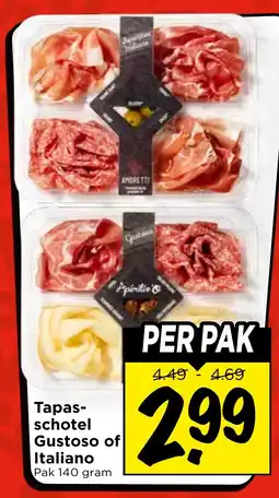 Vomar Voordeelmarkt Tapas- schotel Gustoso of Italiano aanbieding