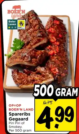 Vomar Voordeelmarkt Boer'n land spareribs gegaard aanbieding