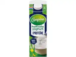Hoogvliet Campina Halfvolle yoghurt proteine aanbieding