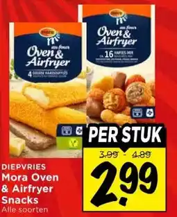 Vomar Voordeelmarkt DIEPVRIES Mora Oven & Airfryer Snacks aanbieding