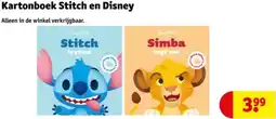 Kruidvat Kartonboek Stitch en Disney aanbieding