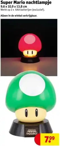 Kruidvat Super Mario nachtlampje aanbieding