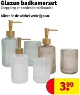 Kruidvat Glazen badkamerset aanbieding