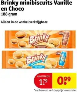Kruidvat Brinky minibiscuits Vanille en Choco aanbieding