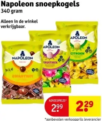 Kruidvat Napoleon snoepkogels aanbieding