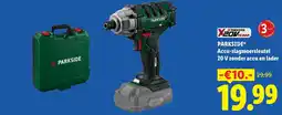 Lidl Parkside Accu-slagmoersleutel 20 V zonder accu en lader aanbieding