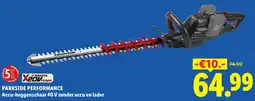 Lidl Parkside performance Accu-heggenschaar 40 V zonder accu en lader aanbieding