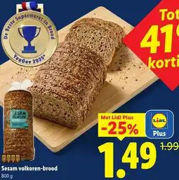 Lidl Sesam volkoren-brood aanbieding