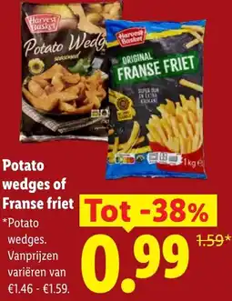 Lidl Potato wedges of Franse friet aanbieding