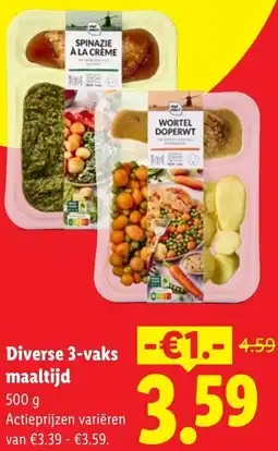 Lidl Diverse 3-vaks maaltijd aanbieding