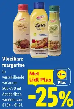 Lidl Vloeibare margarine aanbieding