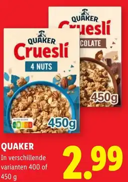 Lidl Quaker aanbieding