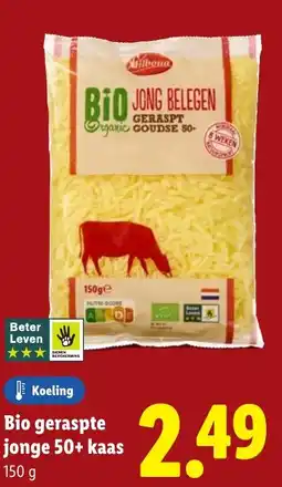 Lidl Bio geraspte jonge 50+ kaas aanbieding