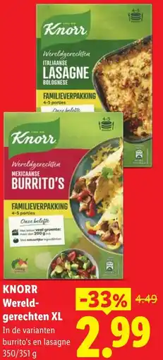 Lidl Knorr Wereldgerechten XL aanbieding