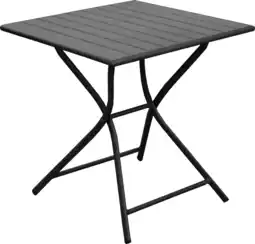 Intratuin Intratuin 2-zits klaptafel Emily antraciet 70 x 70 x 74 cm aanbieding