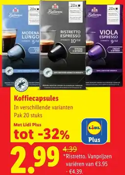Lidl Koffiecapsules aanbieding
