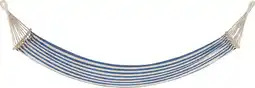 Intratuin Intratuin hangmat Marine blauw / wit 200 x 80 cm aanbieding