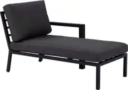 Intratuin Intratuin loungebank chaise longue links Milo zwart aanbieding