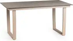 Intratuin Tierra Outdoor 4-zits eettafel Liv beige 150 x 90 x 74 cm aanbieding