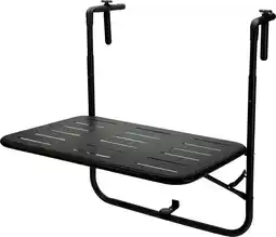 Intratuin Koopman International balkontafel Lisa zwart 61,5 x 51 x 5 cm aanbieding