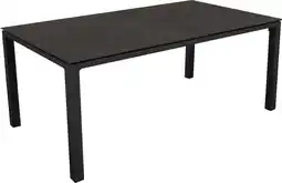 Intratuin Intratuin eettafel 6-zits eettafel Olivier antraciet 180 x 90 x 74 cm aanbieding