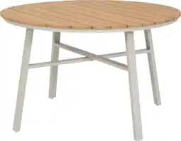 Intratuin Intratuin 4-zits eettafel Flore taupe D 120 H 74 cm aanbieding