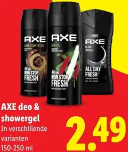Lidl AXE deo & showergel aanbieding