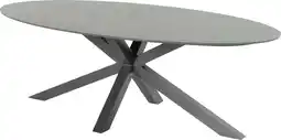 Intratuin Hartman 4-zits eettafel Xander grijs 220 x 120 x 76 cm aanbieding
