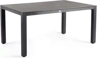 Intratuin Tierra Outdoor 4-zits eettafel Briga zwart / forest grey 180 x 100 x 75 cm aanbieding