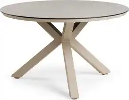 Intratuin Tierra Outdoor 4-zits eettafel Orbital beige /grijs D 120 H 75 cm aanbieding