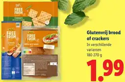 Lidl Glutenvrij brood of crackers aanbieding