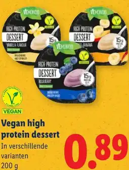 Lidl Vegan high protein dessert aanbieding