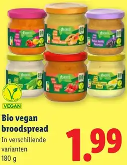 Lidl Bio vegan broodspread aanbieding