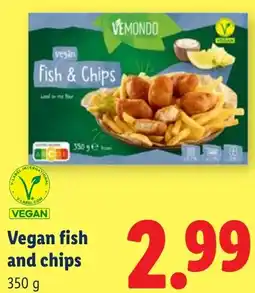 Lidl Vegan fish and chips aanbieding