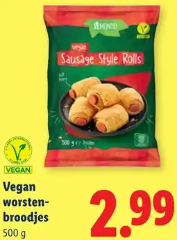 Lidl Vegan worstenbroodjes aanbieding