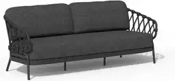 Intratuin Tierra Outdoor 3-zits loungebank Natal zwart aanbieding