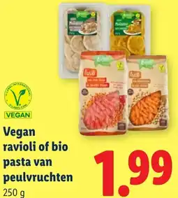 Lidl Vegan ravioli of bio pasta van peulvruchten aanbieding
