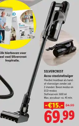 Lidl Silvercrest Accu-steelstofzuiger aanbieding