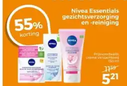 Trekpleister Nivea Essentials gezichtsverzorging en -reiniging aanbieding