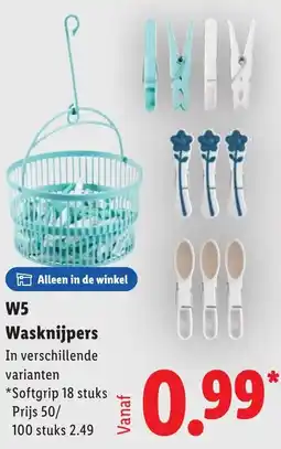Lidl W5 Wasknijpers aanbieding