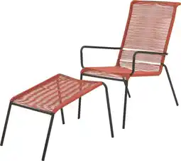 Intratuin Intratuin relaxstoel met voetenbank Steef terracotta aanbieding