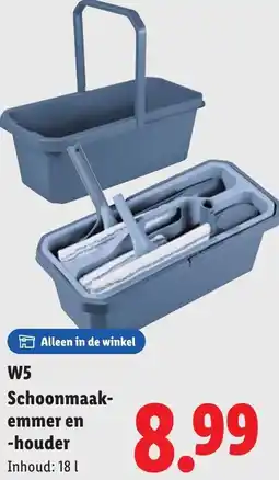 Lidl W5 Schoonmaak Emmer en houder aanbieding