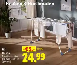 Lidl W5 Wasrek aanbieding