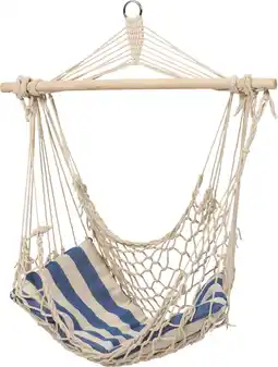 Intratuin Intratuin hangstoel Marine blauw / wit aanbieding