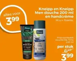 Trekpleister Kneipp en Kneipp Men douche 200 ml en handcrème aanbieding