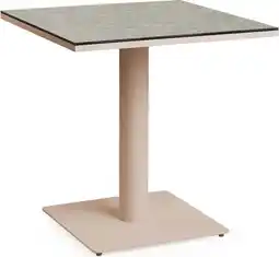 Intratuin Tierra Outdoor 2-zits eettafel Granita beige 70 x 70 x 73 cm aanbieding